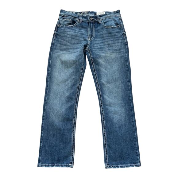 TK Axel Jeans Mens Slim Boot 32x32* Distressed Stretch Cowboy Festival Casual - Picture 1 of 12